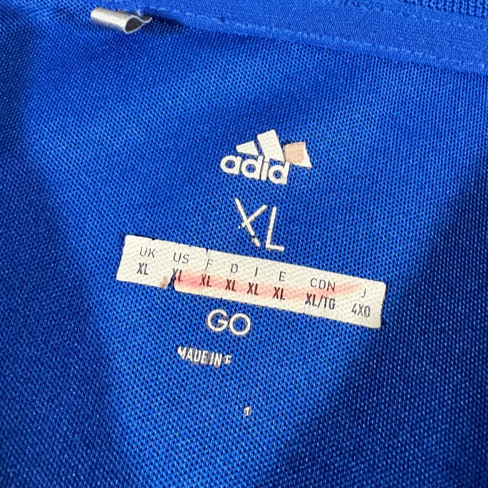 Adidas Polo Shirt Mens XL Blue Short Sleeve Performance Golf‎ Athletic Top